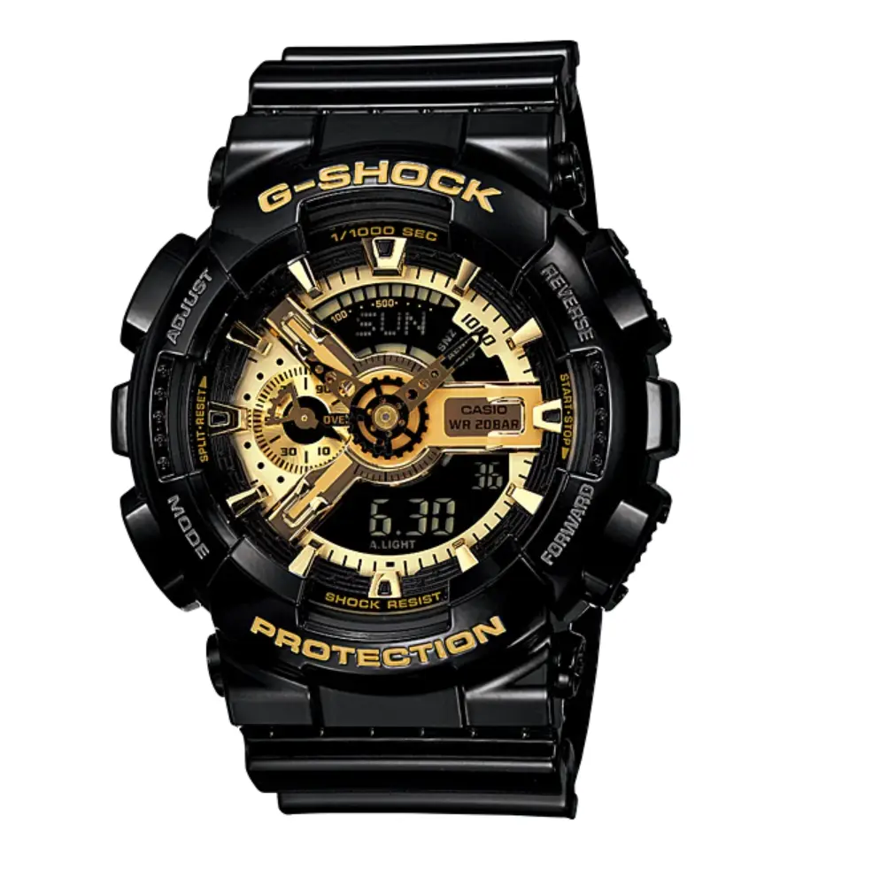 G-Shock Classical Gold-Black Analogue Quartz Wristwatch for Men, Gift Watch, Unique Gifts for Man