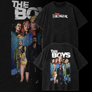 The Boys Diabolical Graphic Tee Washed – Amazon Prime TV Series Cast Poster Shirt Anti Superhero Streetwear Fan Merch Heavy Cotton Vintage Oversized T Shirt Hoodie