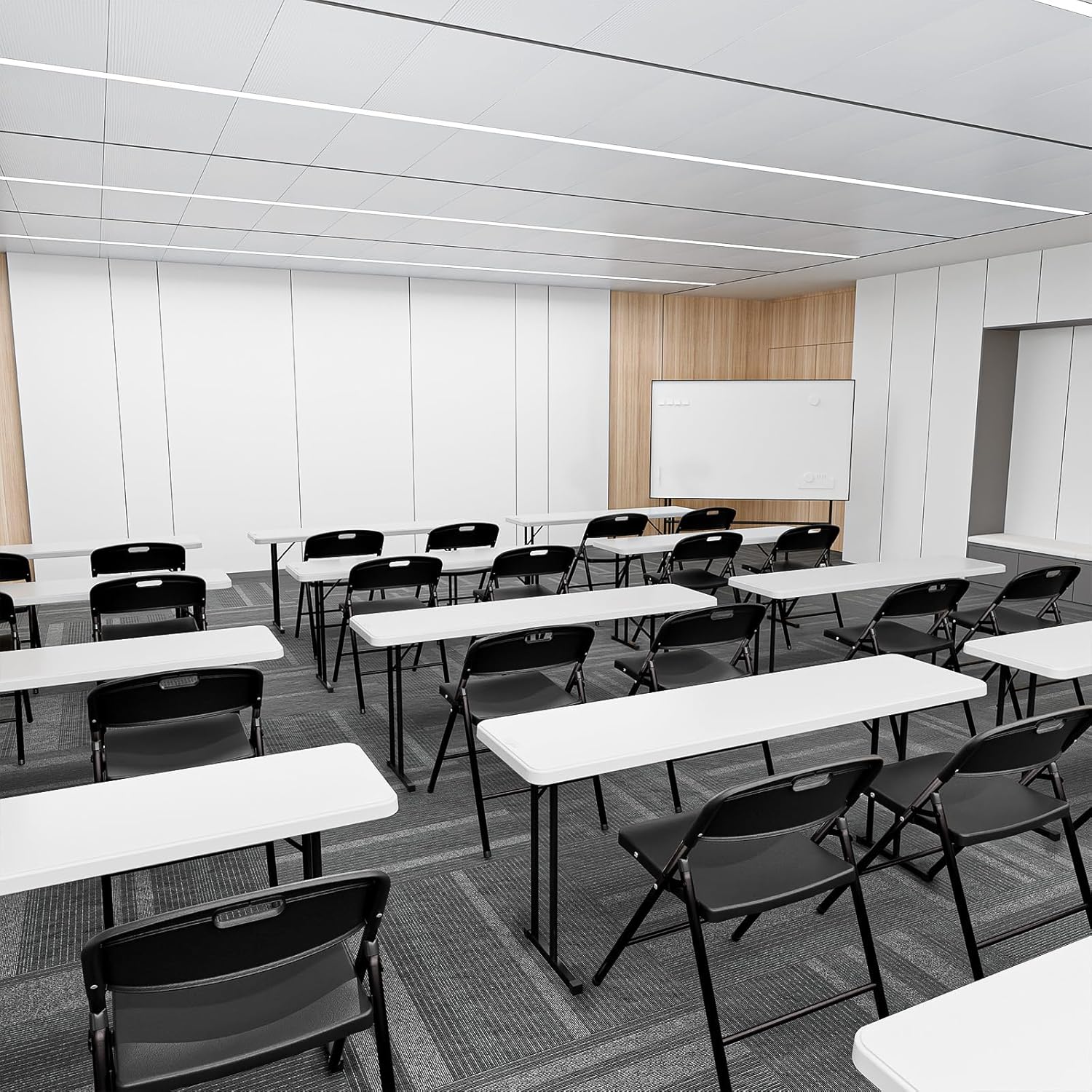 VINGLI Folding Chairs, Plastic Foldable Chair, Capacity up to 350 lbs, Portable Seating for Indoor Outdoor Events Parties Camping Work School Commercail