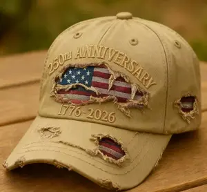 America 250 Commemorative Eagle Hat, USA 250th Anniversary Adjustable Baseball Cap