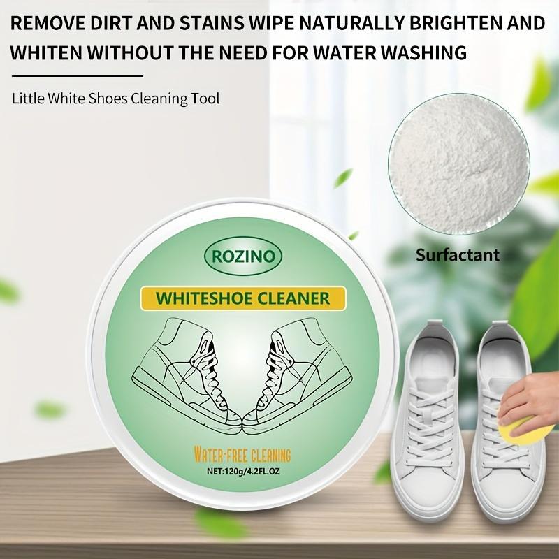 Rozino White Shoe Cleaner with Surfactant Water-Free Cleaning Stain Removal Protective Barrier 120g/4.2fl.oz