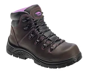 Avenger Womens Brown Leather Comp Toe WP PR EH 6in Hiker Work Boots 8 W