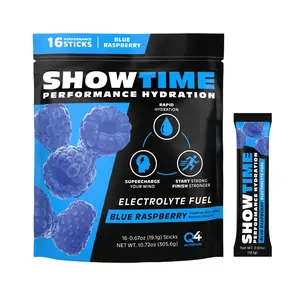 Blue Raspberry Showtime Performance Hydration Sticks - 16 Pack
