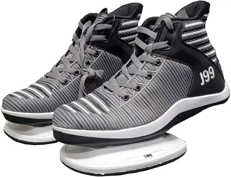 J99 Flex Ultra Strength Plyometric Training Shoes - Gray/Black, Durable Build, Cushioned Midsole, Laces, for Plyometric Ladder Workouts, with Exclusive Hoopsking Training Videos