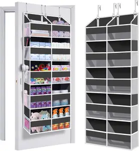 Over The Door Organizer Storage-Tier Hanging Organizer with 10 Large Pockets, Anti-Tilt Design, Capacity for Bedroom, Bathroom, Baby Product Ptorage，Dormitory Storage，Back to School Must Have