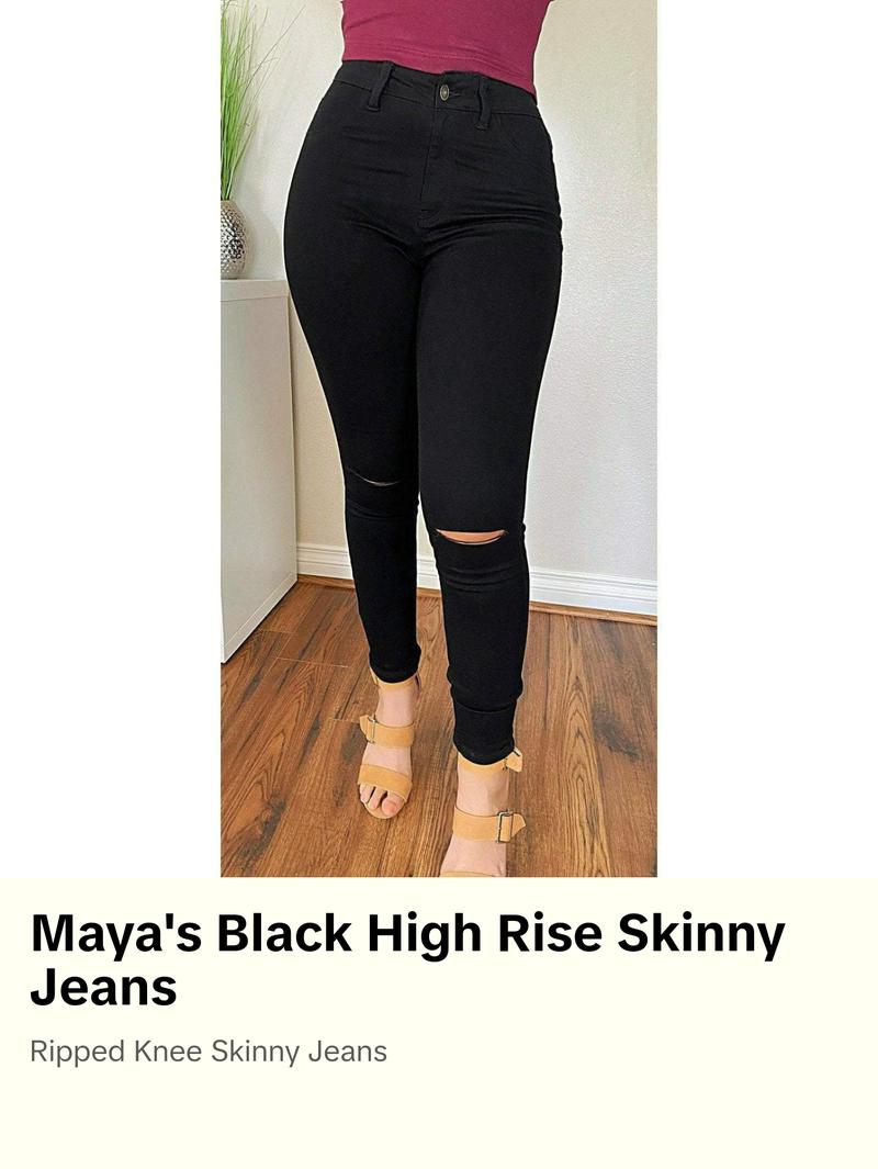Maya’s Black High Rise Ankle Skinny C-9