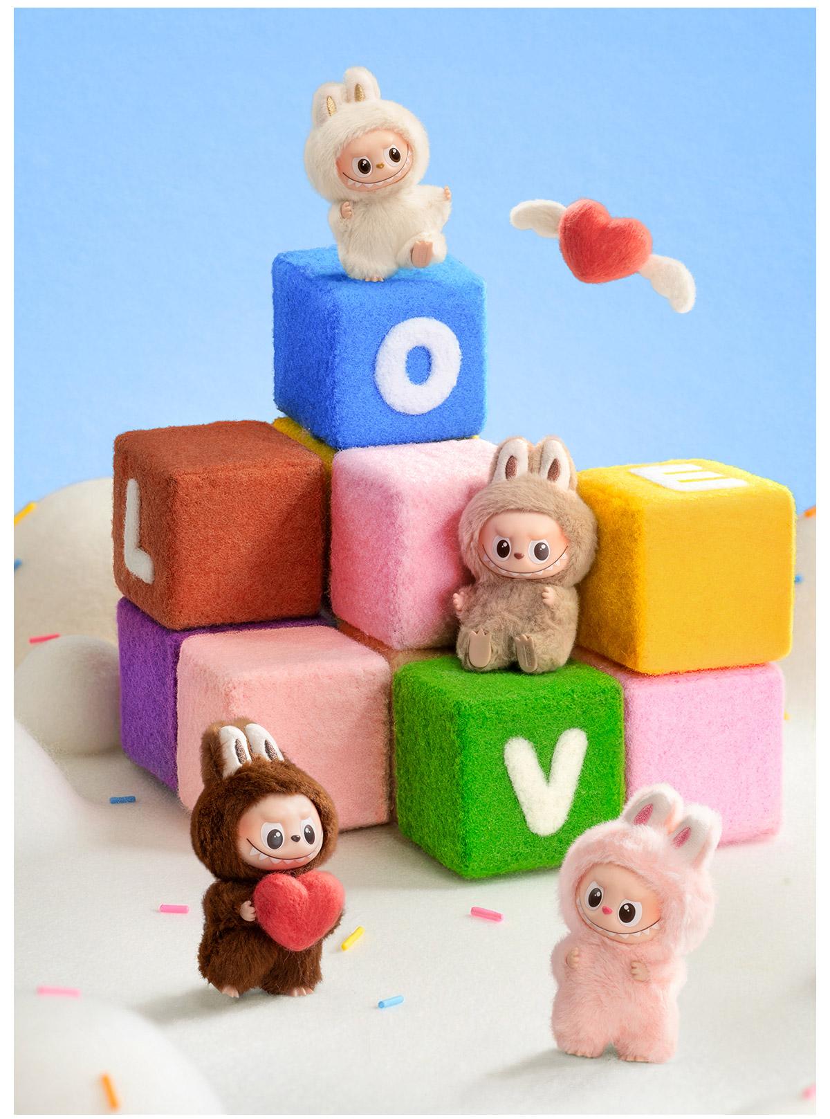 POP MART THE MONSTER Pin for Love Series - Vinyl Plush Pendant blind box (A-M), Labubu Collectible Toys-2.0