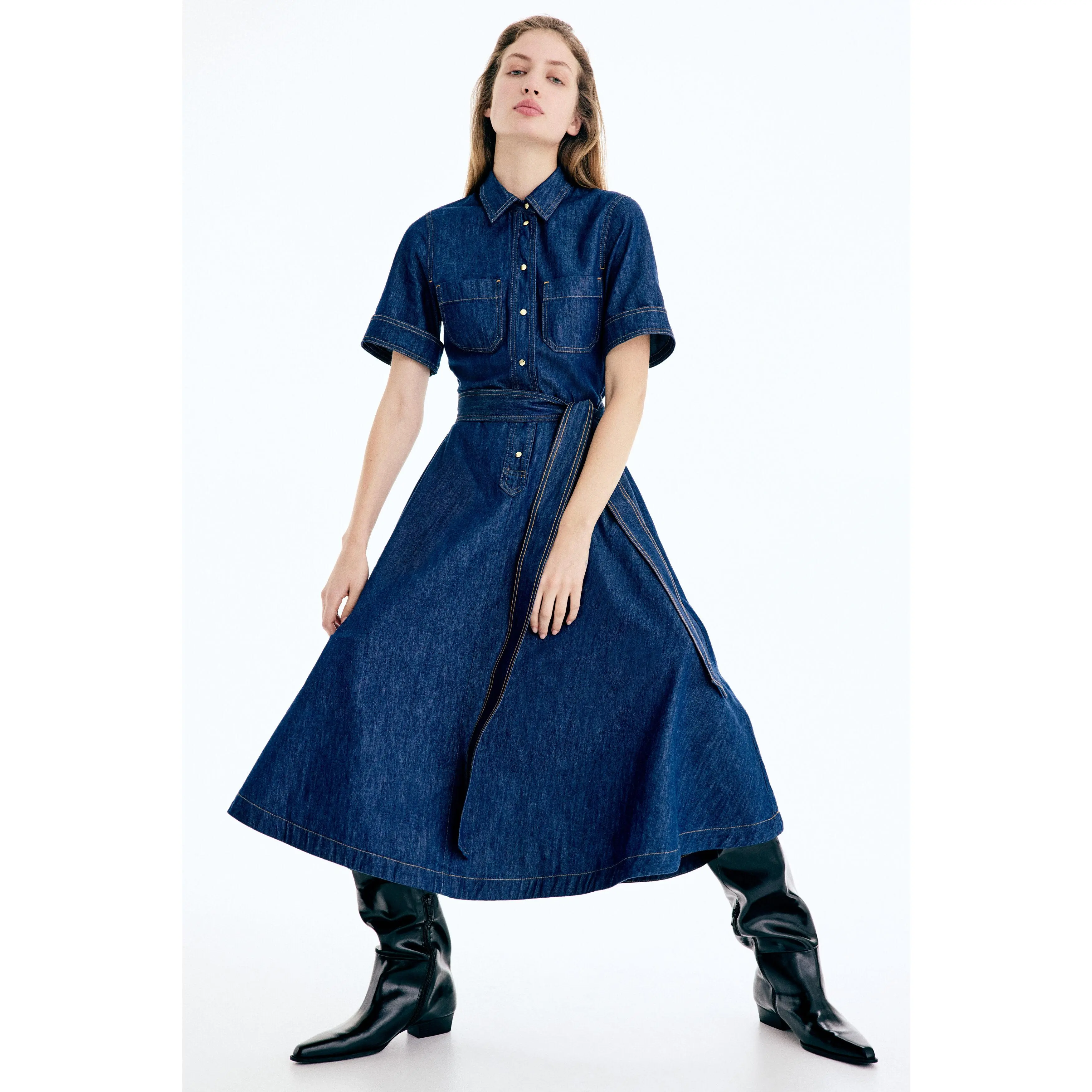 H&M Denim shirt dress - TikTok Shop