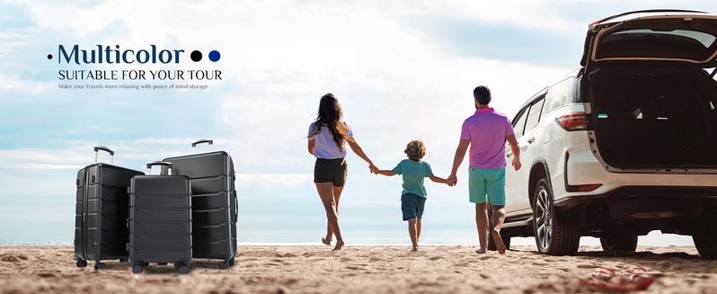 Sweet Furniture S -Luggage 20''/24''/28''Luggage, Hard Shell ABS Suitcase with Double Spinner Wheels, Lightweight Expandable Rolling Luggage with TSA Lock