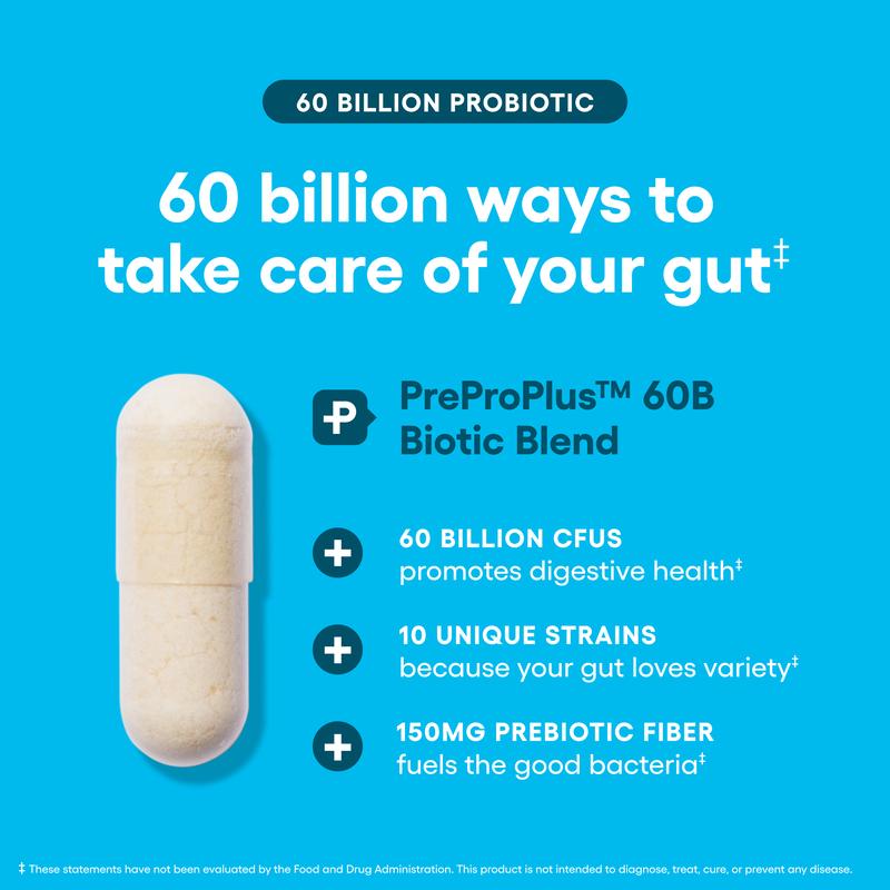 Physician's Choice 60 Billion Probiotic - Daily Gut Health, Digestive & Immune Support for Men and Women with Organic Prebiotics & 10 Unique Strains