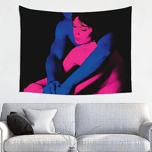 Tapestry  Tv Girl - Who Really Cares Tapestry Wall Hanging Banner Vintage Aesthetic College Dorm Wall Art Flag Background Home Decorations Bedroom And Living Room Decor Flags Decorative Light Peach summerwins