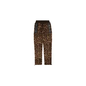 Printed Leopard Fleece Pants "Black" MKP004 242