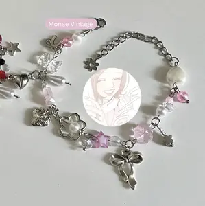 Mystic Charm Bracelet– Handmade Pink Star Beaded Charm Bracelet - Jewelry Accessories
