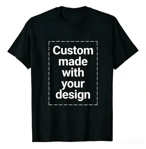 Design Your Own Custom Shirt - Personalized Unisex Black Graphic Tee for Men & Women