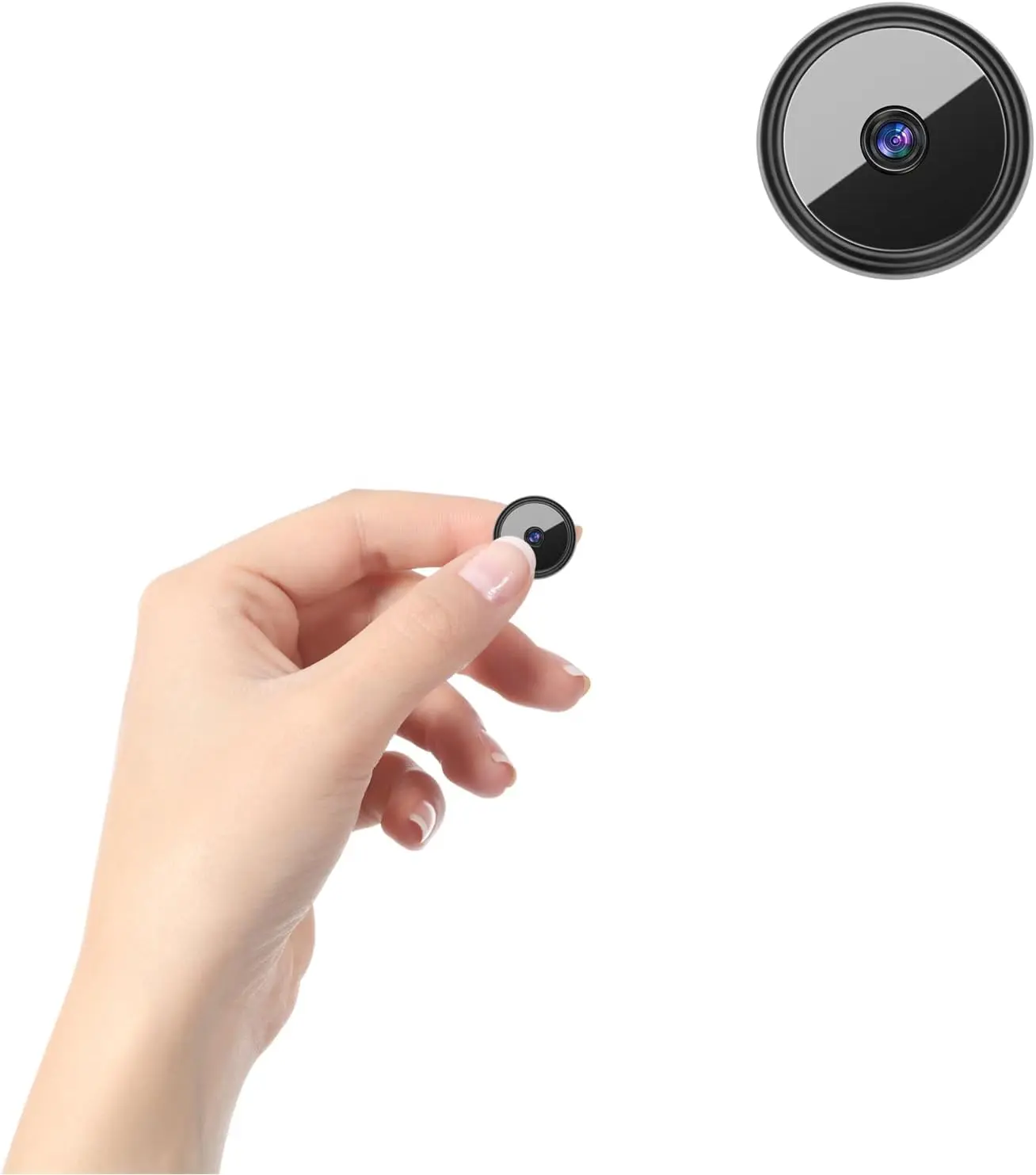 0.9 Inch Mini Hidden Camera with Audio & Video, Wireless WiFi Nanny Cam, Indoor Security Camera with Night Vision, Motion Detection, Remote Monitoring for Baby, Pet & Home
