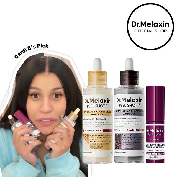 [Dr.Melaxin Live Exclusive Bundle] Cardi B's Pick Glow Set – Peel Shot Ampoule Duo&Cemenrete Multi Balm | Peeling Care, and Collagen Boost