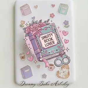 Magnetic Phone Grip Smutty Book Lover Handcuffs, Magsafe Compatible Kindle Holder High-quality Print, Spicy Romance Reader Gift Strong Magnet