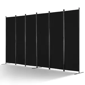 【Summervibes】VEVOR Room Divider,  , 6 Panel Room Divider, Folding Privacy Screen and Portable Partition Divider for Room Separation, Freestanding Room Partitions for Office, Bedroom, Study, Black