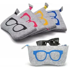 Portable Sunglasses Case, Portable Sunglasses Organizer, 1/2 Counts Vintage Multifunctional Storage Bag, Zipper Glasses Case, Glasses Storage Box, Home and Travel Dual Use Glasses Case