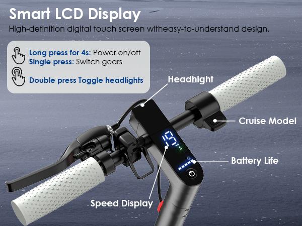 [New Year Gifts] Foldable Electric Scooter for Adults & Teens– 350W Motor Battery,19 MPH Max Speed, 20/30 Max Range, Foldable E-Scooter with App Control & Disc Braking System for Smart APP Contro Powerful Folding