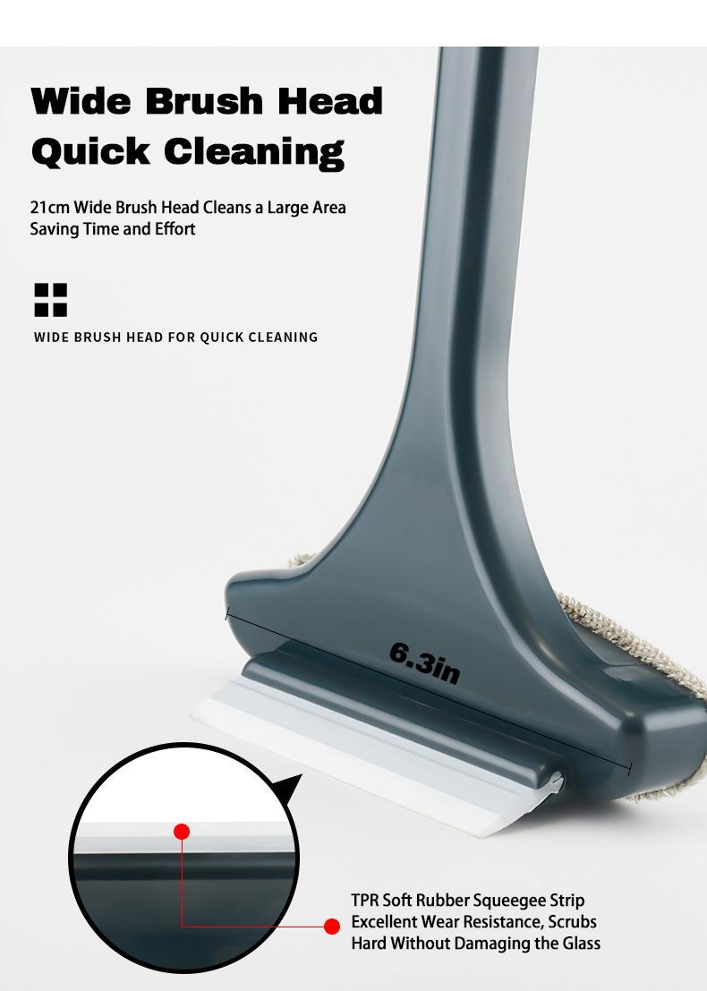 Multifunctional Anti-mosquito Screen Brush Glass Cleaning Tool with Dual Heads & Detachable Handle for Streak-Free Results on Windows, Mirrors, & Car Windows Multifunctional Anti-mosquito Screen Brush Glass Cleaning Tool with Dual Heads & Detachable Handle for Streak-Free Results on Windows, Mirrors, & Car Windows