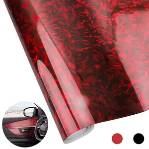 20X80"Car PET Forged Carbon Fiber Vinyl Wrap - High Gloss Car Wrap Vinyl Roll,Self-Adhesive Car Wrapping,DIY Auto Decal Film Sheet,for Vehicle Body Protection