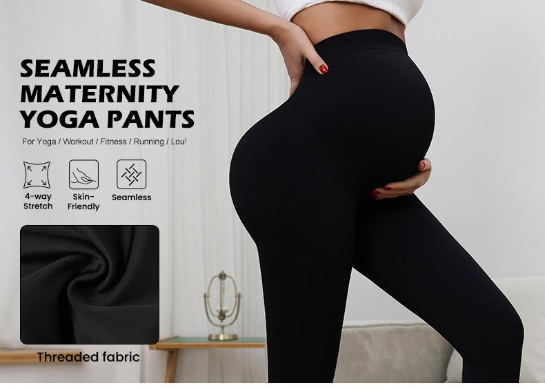 YOGA Women's Maternity Leggings, Maternity Yoga Pants, Soft Belly Support, Butt Lift Shaping, Tight and Comfortable, Comfortable Workout, Suitable for Pregnant Moms