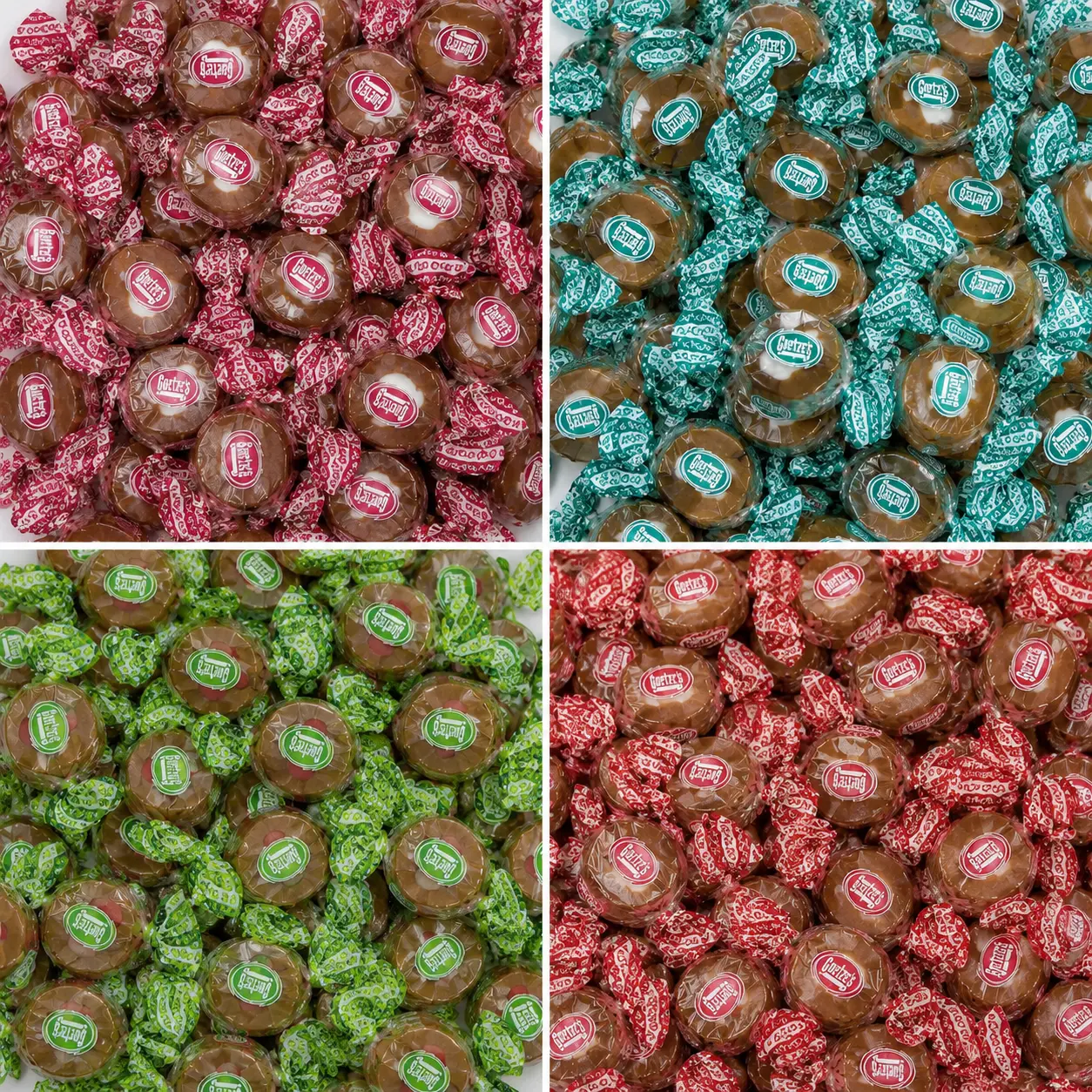 Goetze's Caramel Creams Vanilla, Honey Bun, Caramel Apple & Strawberry Flavor Bulk- New & Nostalgic Flavors - Halloween