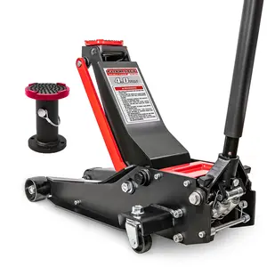 4 Ton Low Profile Racing Floor Jack, Dual Pump Fast Lift Alloy Steel 4 Ton Floor Jack for Car, SUV and Truck, 100mm–680mm (4"–26.8") Lift Range Heavy Duty Car Jack Hydraulic