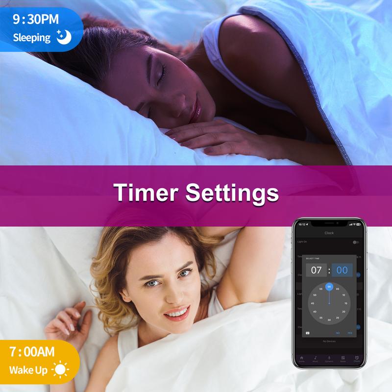 100FT 50FT Smart Led Light Strip RGB Color Changing Music Sync Strip Lights with App & Remote Control for Bedroom Indoor Lighting Decoration Modern