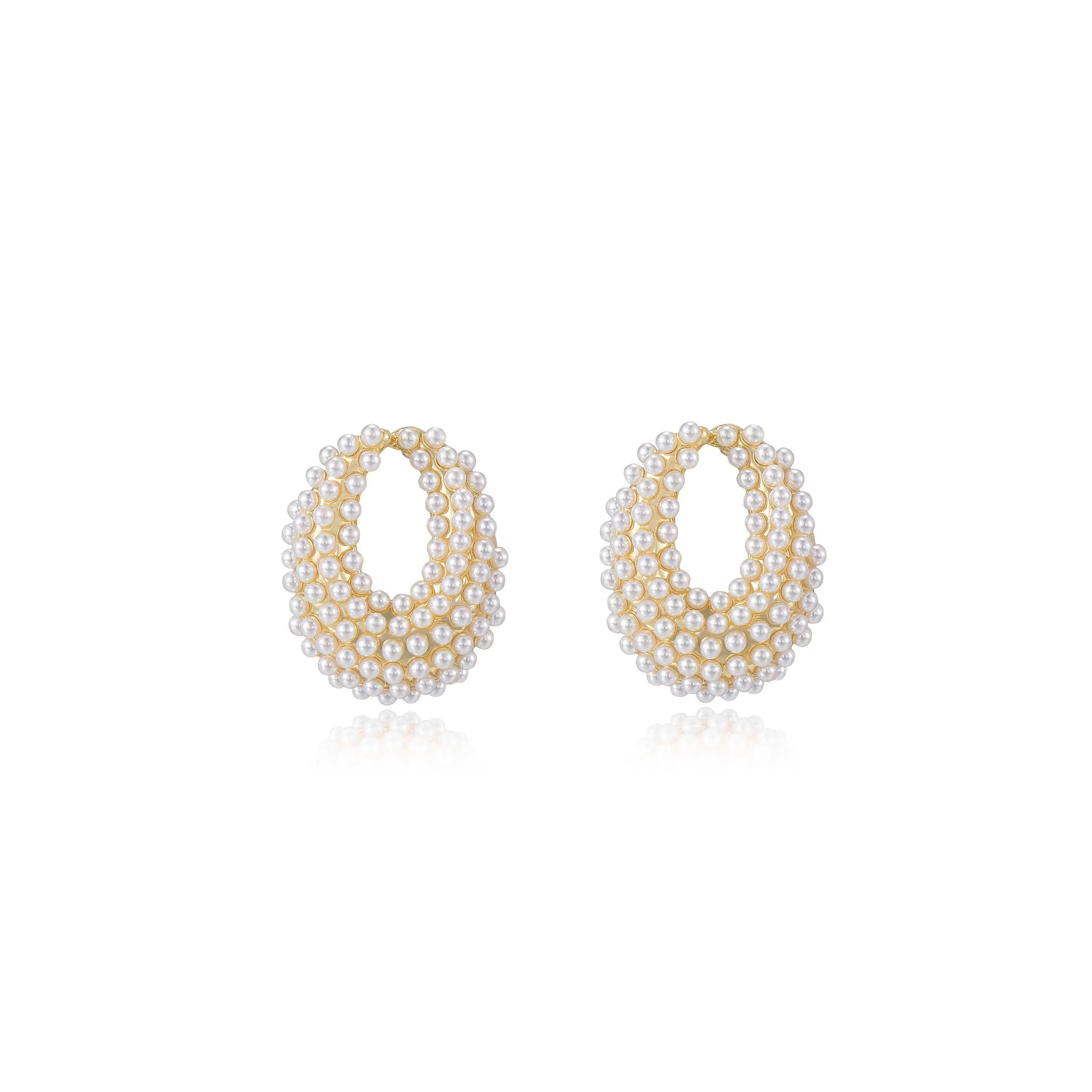 Classic Pearl Cluster Stud Earrings Classic Pearl Cluster Stud Earrings