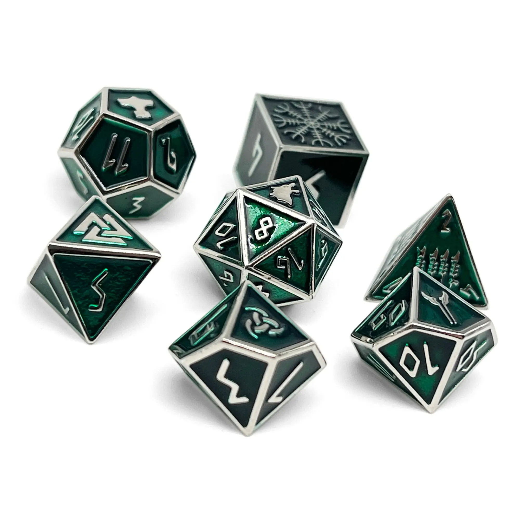 Loki TM- Norse Themed Metal Dice Set Dnd Metal Dice Polyhedral Dice