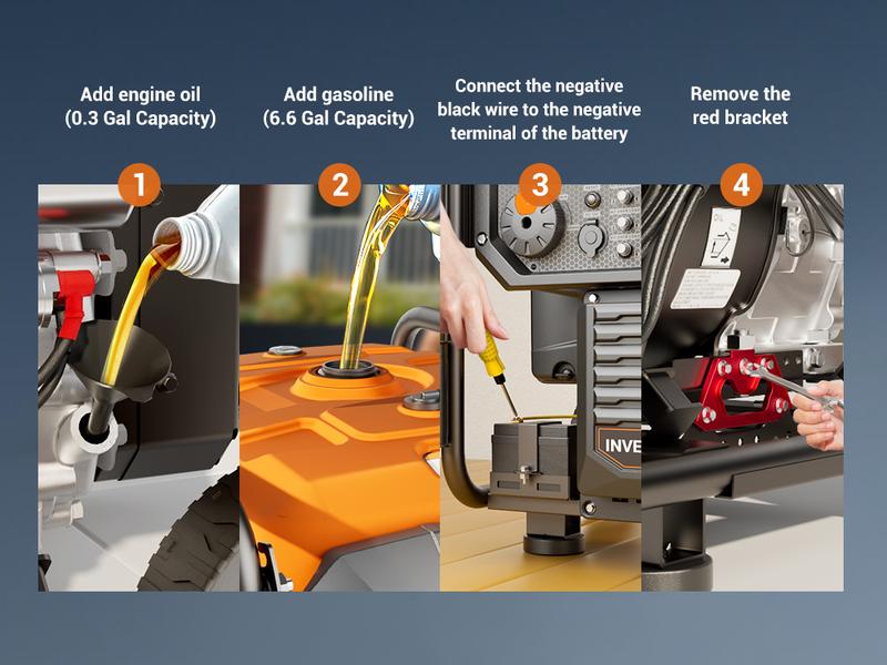 Efurden 12000-Watt Inverter Generator, Portable Generator Gas Powered with Electric Start for Home Backup, RV Ready