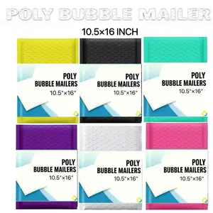 10.5x16 Inches Multi Colors Poly Bubble Mailers, Self Seal & Water Resistant Padded Shipping Bags, Waterproof Mailing Envelopes, 10-50 Pieces