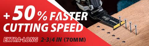 EZARC 1-1/4 in. Extra Long Titanium Oscillating Blade For Wood/Metal /Hard Material,OLTi32M Saw Cutting, FathersDayGift