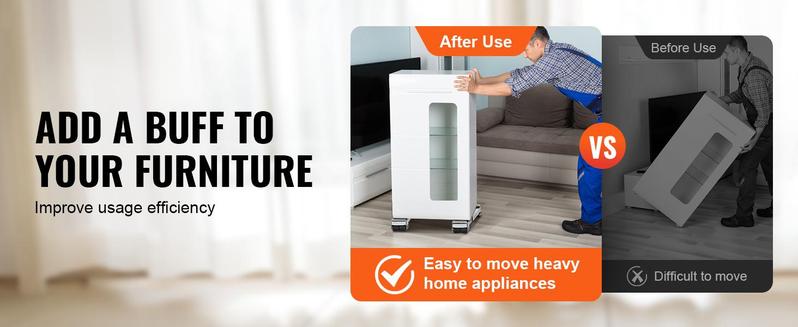 VEVOR Heavy Duty Furniture Appliances Rollers, TikTokShopBlackFriday, 660 lbs Total Load, Extendable Appliance Rollers Mobile Washing Machine Base, Fridge Stand Dolly Movers for Refrigerators, Dryers, Dishwashers, White VEVOR Heavy Duty Furniture Appliances Rollers, TikTokShopBlackFriday, 660 lbs Total Load, Extendable Appliance Rollers Mobile Washing Machine Base, Fridge Stand Dolly Movers for Refrigerators, Dryers, Dishwashers, White