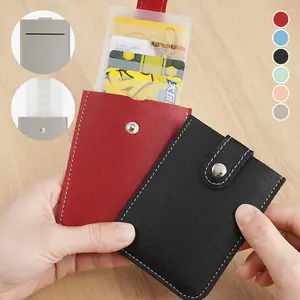 Credit Card Case with Multiple Compartments High Quality PU Material 5 Card Slots Slim Design for Daily Use and Travel