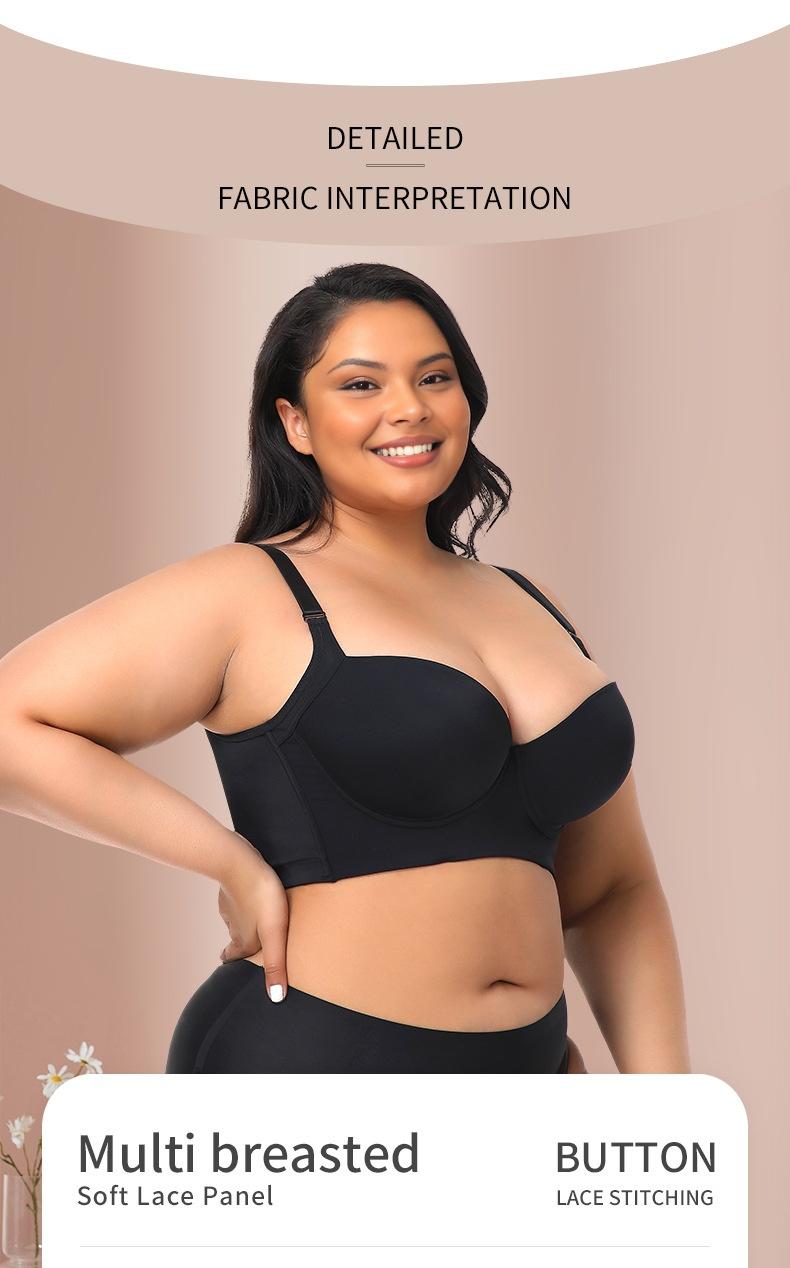 Plus size woman's bra, comfortable, slimming and anti-sagging