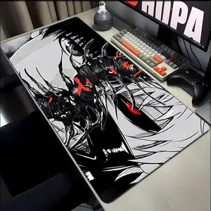 Tokyo Ghoul Anime Desk Mat - Large Non-Slip Gaming & Office Computer Desk Mat with Tokyo Ghoul Characters (Kaneki & Touka), Black White Manga  Design & Red Accent - Durable Rubber Base & Surface for PC Setup, Ideal Gift for