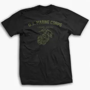 WW2 Vintage USMC Training T-Shirt, Retro Marine Corps Military Graphic Tee, Patriotic Veteran Tribute Shirt, Classic War History Apparel, Unisex Cotton T-Shirt