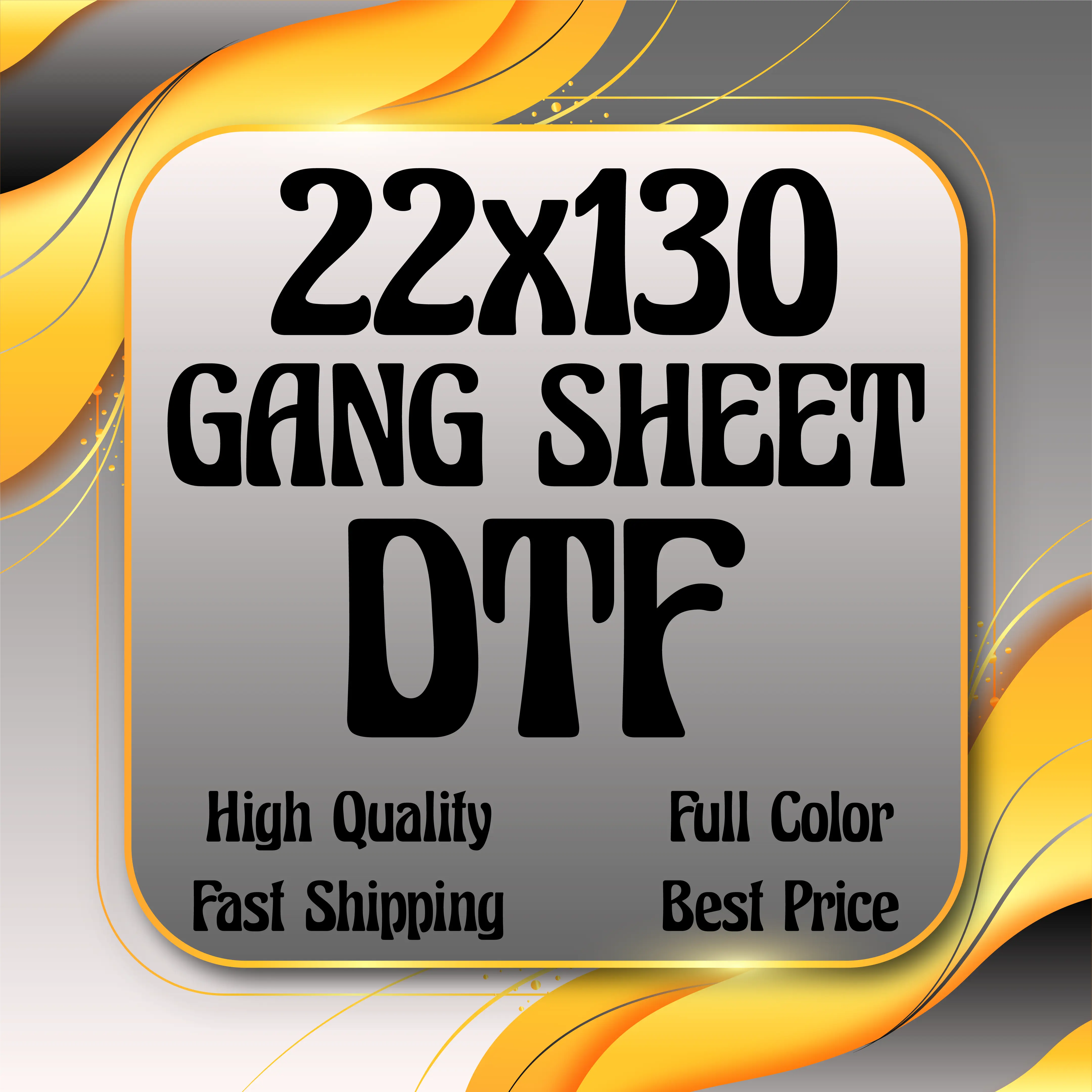 Custom DTF Transfers, DTF Print, DTF Prints, High-Quality Transfer, Full Color Prints, Custom 22x130 Gang Sheet DTF