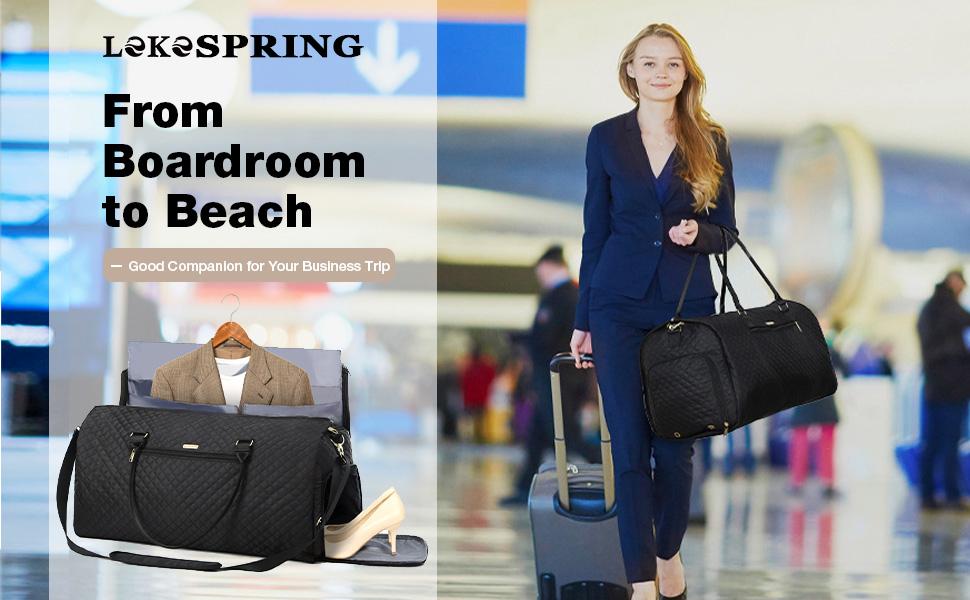 Lekesky Garment Bags with 6 Set Packing Cubes, Garment Convertible Weekender Bag for Women, Large Carry On Garment Bags for Travel, Duffle Bag Lekesky Garment Bags with 6 Set Packing Cubes, Garment Convertible Weekender Bag for Women, Large Carry On Garment Bags for Travel, Duffle Bag