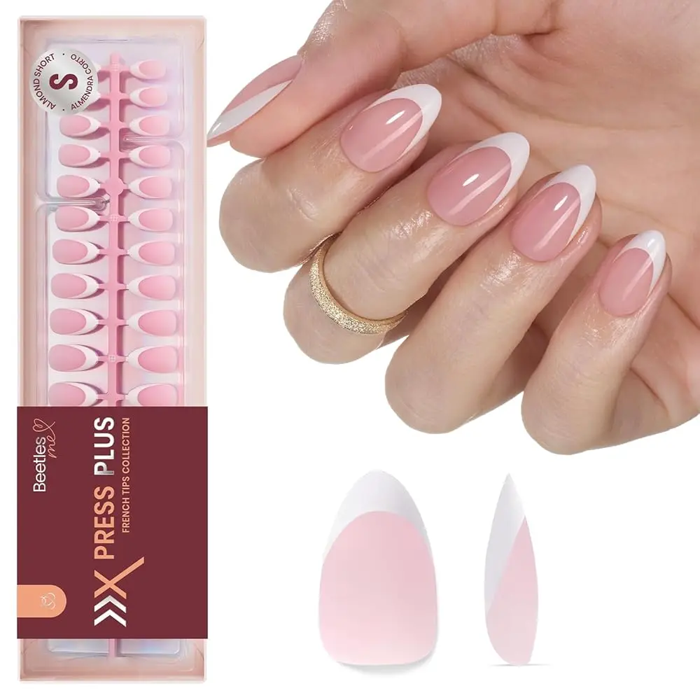 224pcs Short Almond Pink French Tips (Only Tips）