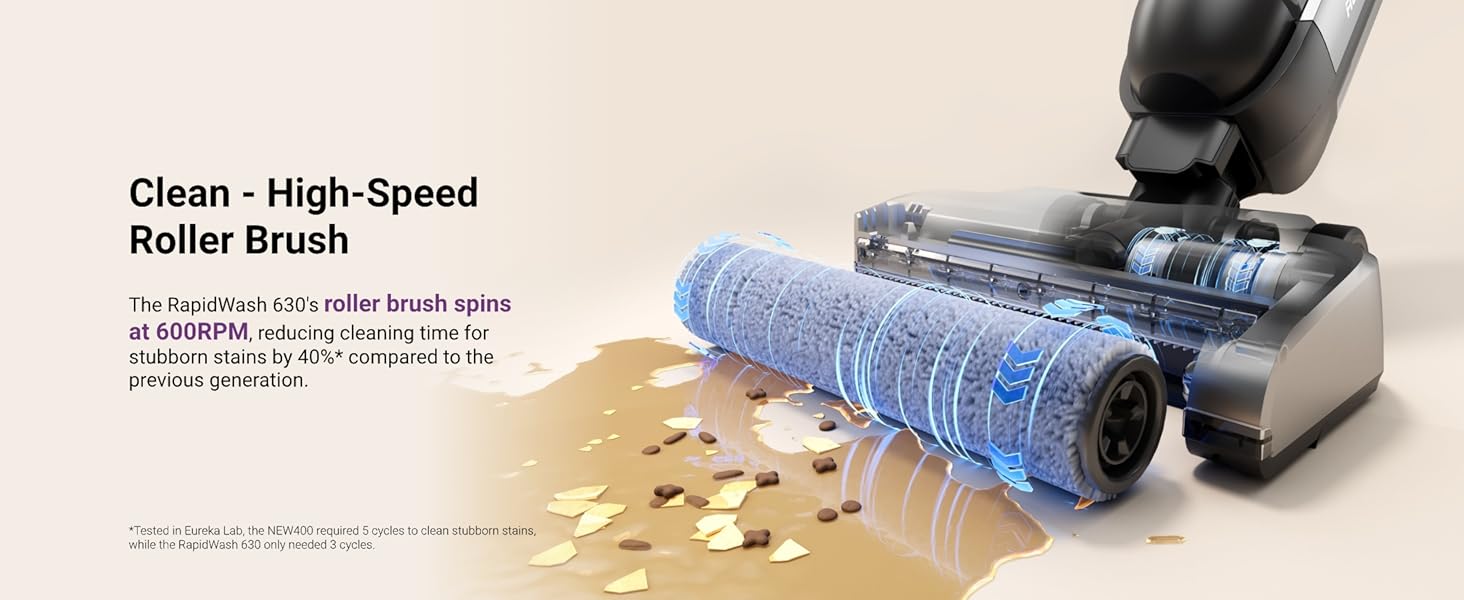 Eureka RapidWash 630 Cordless Wet Dry Cleaner 170° Reclinable Hot Air Drying Self Cleaning Vacuum Mop Combo for Hard Floors Pet Hair Sticky Messes, TiktokShopSpringGlowUp