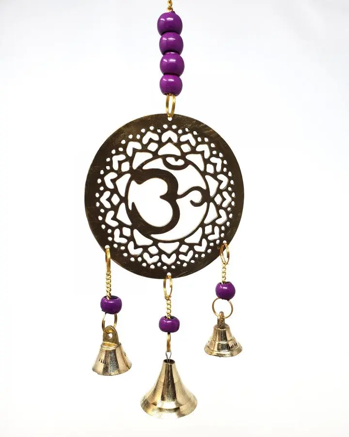 Brass Chakra Wind Chimes - 11" Sound Healing Decor for Home, Garden, Energy Clearing & Peaceful Spaces, Choose Sacral, Solar Plexus, Heart or Crown Chakra Options