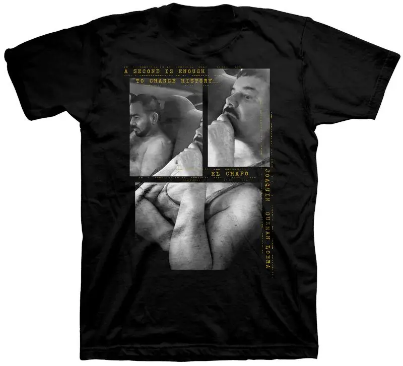 El Chapo Joaquin Guzman T-Shirt – A Second Is Enough To Change History Graphic Tee, Men's Women's Mexican Culture Cotton Gift Tee Unisex