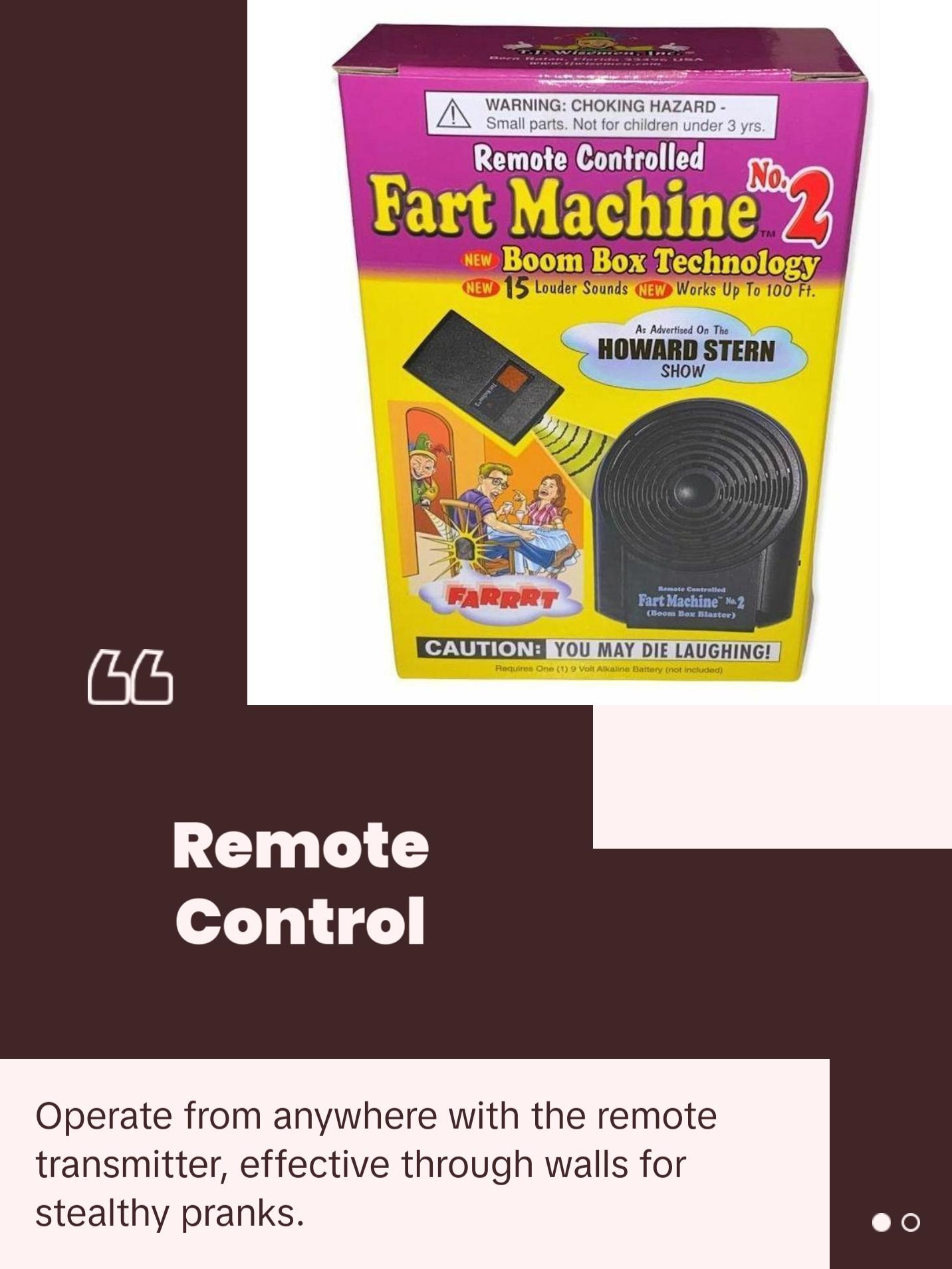 Fart Machine No. 2 💨 - Wireless Remote Control Prank Toy - Hilarious Gag Gift 🤣