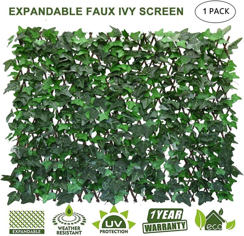 Uhair Privacy Fence Expandable Screen for Balcony Patio Outdoor,Decorative Faux Ivy Fencing Panel,Hide Unsightly Views, Realistic Leaf Design Garden Uhair Privacy Fence Expandable Screen for Balcony Patio Outdoor,Decorative Faux Ivy Fencing Panel,Hide Unsightly Views, Realistic Leaf Design Garden
