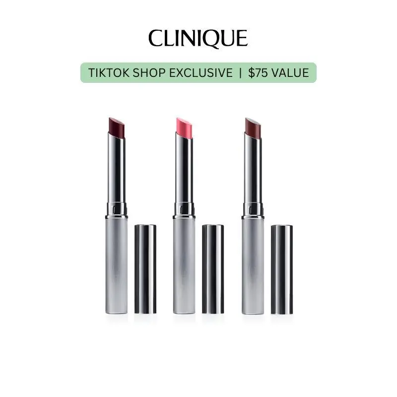 [Clinique] Almost Lipstick Honey Trio - Almost Lipstick in Black Honey, Pink Honey and Nude Honey | Sheer + Lightweight