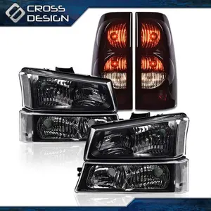 CROSSDESIGN FITS FOR 03-06 CHEVY SILVERADO 1500-3500 BUMPER HEADLIGHTS TAIL LIGHTS